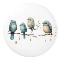 Whimsical Birds on Branches Timeless Elegance Ceramic Knob