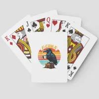 Gothic Raven Funny Halloween F-Caw-F Coffee Crow V Poker Cards