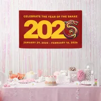 Red Gold Year of the Snake 2025 Banner