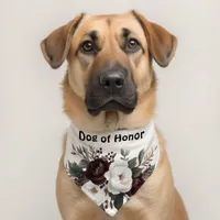 Dog of Honor Floral Wedding Pet Bandana Collar