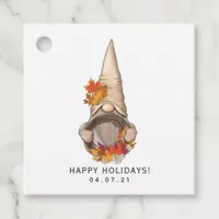 Fall Autumn Whimsical Nordic Harvest Gnomes Favor  Tags