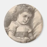 Sad Little Girl Magnet