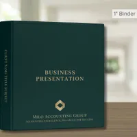 Professional Business Presentation Gold Logo 3 Ring Binder