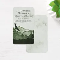 Mountain Photo Funeral Prayer Card