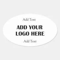 Add your Business Logo and Info  Oval Sticker