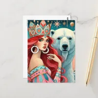 Princess and the Polar Bear  Postcard