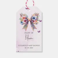 Baby in Bloom Wildflowers Bow Girl Baby Shower Gift Tags