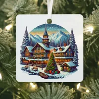 Leavenworth, Washington at Christmas Time Metal Ornament