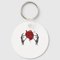 Heart And Hands Skeleton Heart Hands Soft Keychain