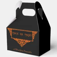 Halloween Pumpkin Orange Trick or Treat Favor Boxes