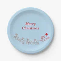 Paper Plate - Santa and Sleigh