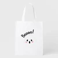 A Cute White Boo Creative Casual Grocery Bag