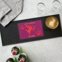 Minimalist Happy Valentine's My Love on wine | Bar Mat