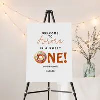 Sweet One watercolor cute donuts 1st birthday Foam Board