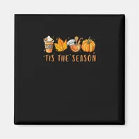 Tis The Season Lunch Lady Pumpkin Spice Fall Leave Magnet