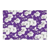 Watercolor White Orchid on Purple | Placemat