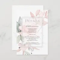 DETAILS | Pink Blush Watercolor Roses Invitation