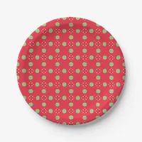 Christmas Holiday Charm Pattern 03 -  Paper Plates