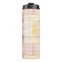 Pink Gold Christmas Pattern#7 ID1009 Thermal Tumbler