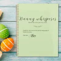 Bunny Whisperer Personalized Lime Cream Easter  Planner