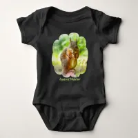 Squirrel Watcher Animal Painting Artwork Baby Bodysuit