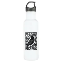 Retro F Caw F Crow Funny Saying Meme Design Stainless Steel Water Bottle