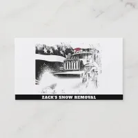 *~* Snow Removal Truck Abstract   Flag AP74 Business Card