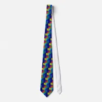 Circular Gradient Rainbow Neck Tie