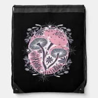 Mushroom Whimsigoth Art Design Classic Drawstring Bag