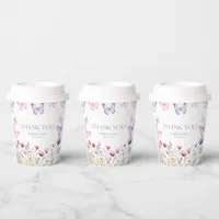 Paper Cups Butterfly pink and purple 