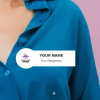 Custom Logo Employee Magnetic Or Safety Pin Name Tag