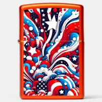 Red, White and Blue Patriotic  Zippo Lighter