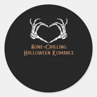 Halloween Haunted Heart Skeletal Bone Chilling Cla Classic Round Sticker