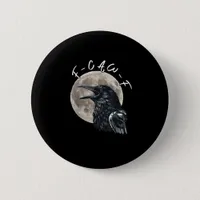 F-Caw-F Bird Crow Minimal Clean Button