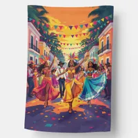 Feliz Carnaval de Rio Colorful Dancers Celebration House Flag