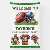 American Football First Year Down 1st Birthday Banner