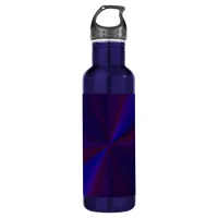 Circular Gradient Patchwork Blue to Purple Water Bottle