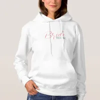 Pink and Navy Blue Script Bride To Be Personalized Hoodie