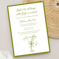 Tini Bit Longer Dirty Martini Olive Bridal Shower Invitation