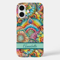 Psychedelic Hippie Swirl AI-Genereted iPhone 16 Case