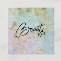 *~* BEAUTY  Rainbow Glimmer Gold Business Card