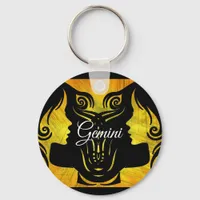 Gemini Horoscope Zodiac sign Twins Key chain