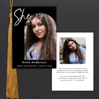 2 Photo Custom Simple Modern Graduation Announcement