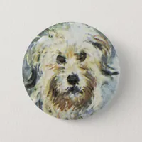 Dog Detail from Claude Monet Painting Pinback Button