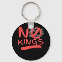 No King Simple Clean Design Keychain