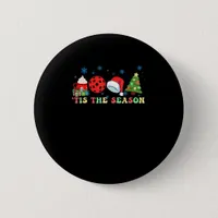 Tis The Season For Pickleball Iii Modern Aesthetic Button