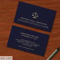 Blue Gold Legal Business Card