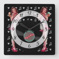Nostalgic Vintage Retro Pinup Girls Man cave Clock