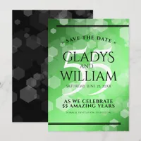 Elegant 55th Emerald Wedding Anniversary Save The Date