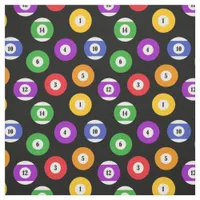 Billiards Pool Player Pool Balls Patterned Fabric